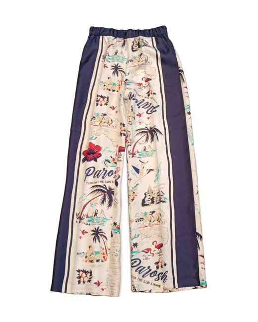P.A.R.O.S.H. Multicolor Elastic Waist Casual Pants
