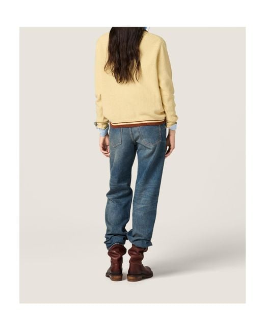 Miu Miu Blue Five-Pocket Denim Jeans