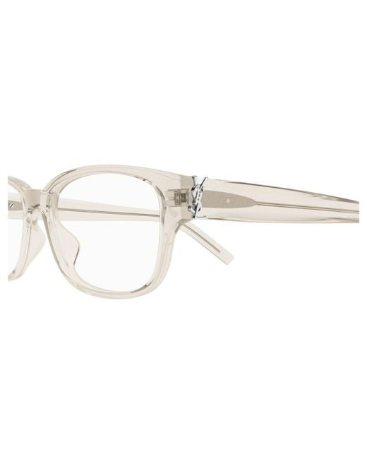 Saint Laurent White Eyewear Sl M149 Rectangular Glasses for men