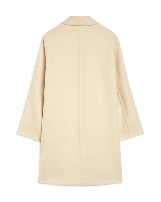 Jil Sander Natural Double Wool Coat
