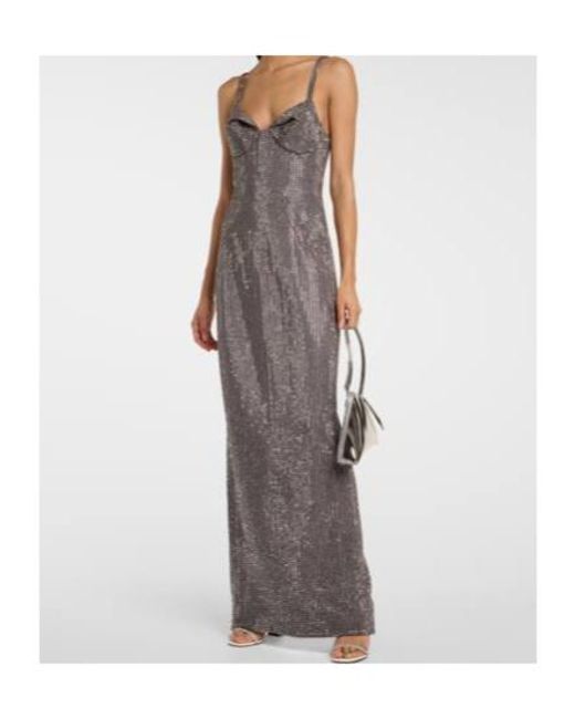Area Multicolor Crystal-Embellished Jersey Gown