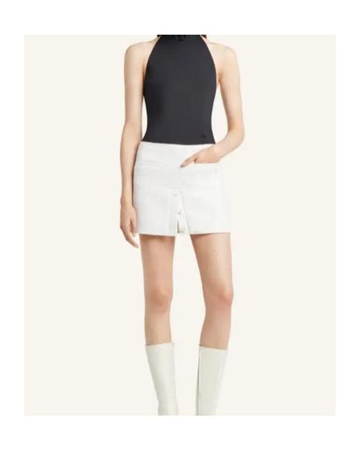 Courreges White Tweed Mini Skirt