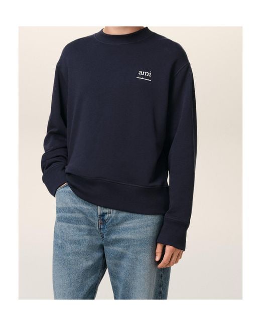 AMI Blue Ami Ami Alexandre Mattiussi Sweatshirt for men