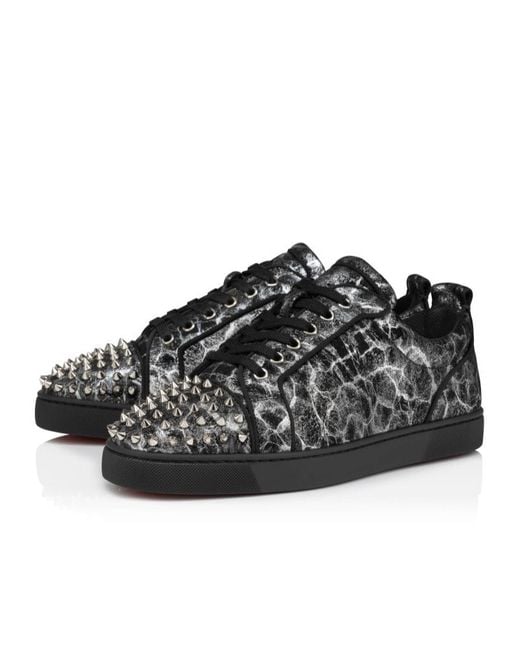 Christian Louboutin Black Louis Junior Spikes Orlato Sneakers for men