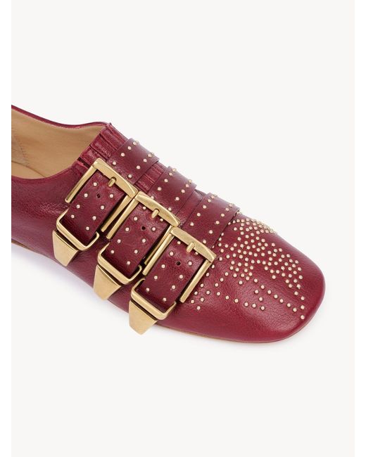 Chloé Red Chloé Susanna Flat Shoes