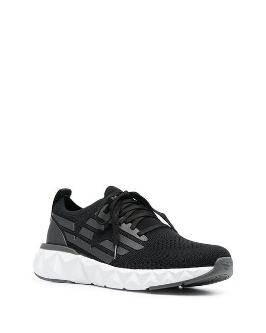 EA7 Black Sock-Style Sports And Leisure Shoes for men