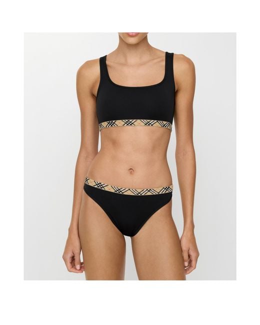 Burberry Black Check Trim Bikini Briefs