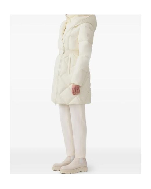 Mackage White Hooded Quilted Coat