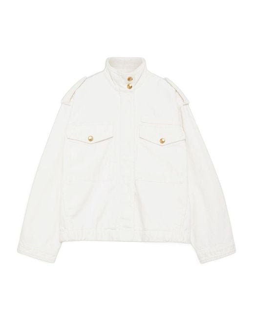 Anine Bing White Long-Sleeved Casual Jacket