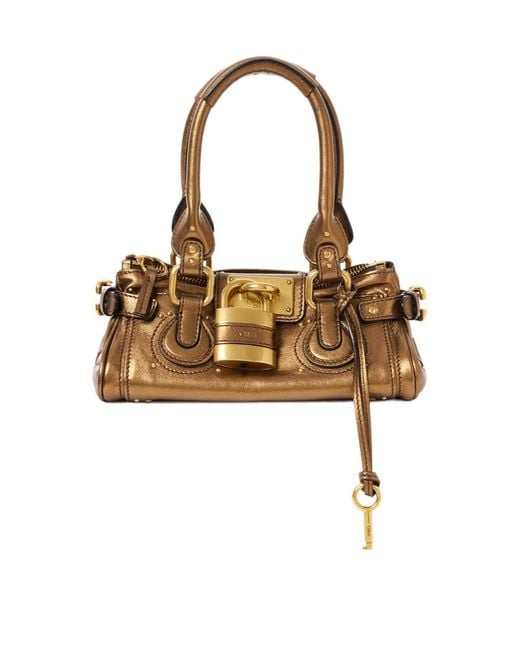 Chloé Metallic Chloé Small Paddington Bag