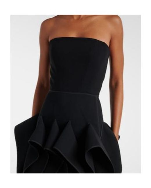 Maticevski Black Breakout Draped Midi Dress