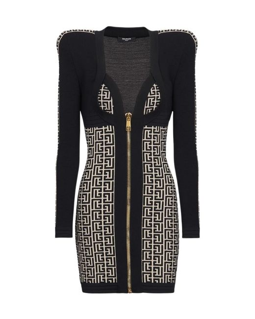 knee length dresses for ladies Balmain Deep V-Neck White Cocktail Knit Dress  Runway Catalog