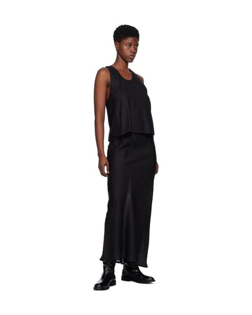 Baserange Black Low Round Neck Vest
