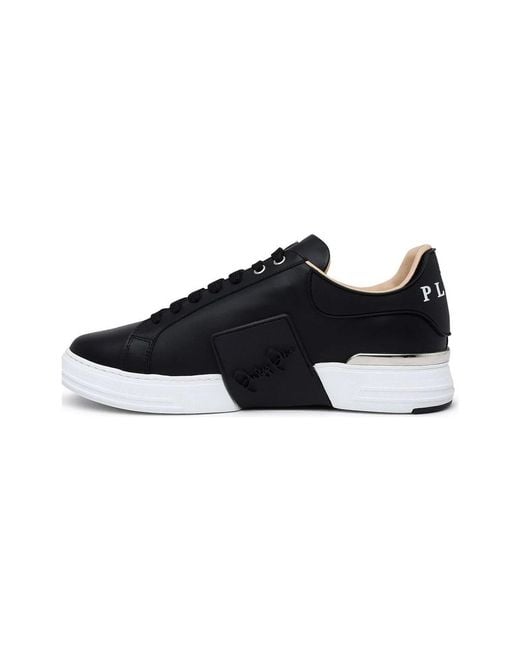Philipp Plein Black Leather Trainers for men