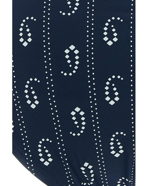 Tory Burch Blue Printed Bikini