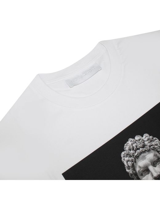 Neil Barrett White Photo Printed Short-Sleeved T-Shirt for men