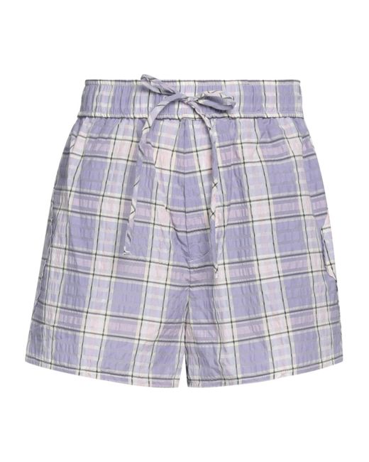 Ganni Blue Drawstring Shorts