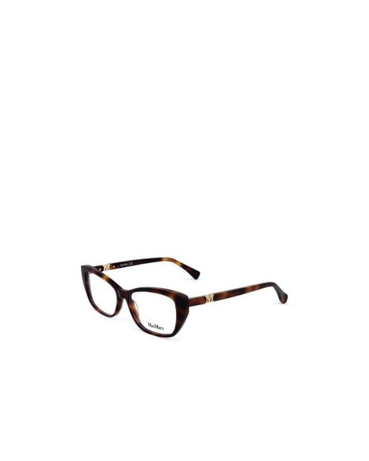 Max Mara White Square Frame Glasses