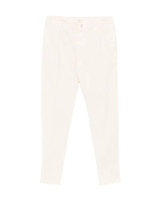 Kiton White Pocket Casual Pants for men