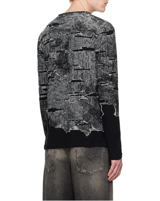 DIESEL Gray K-Cadmo Distressed Jumper for men