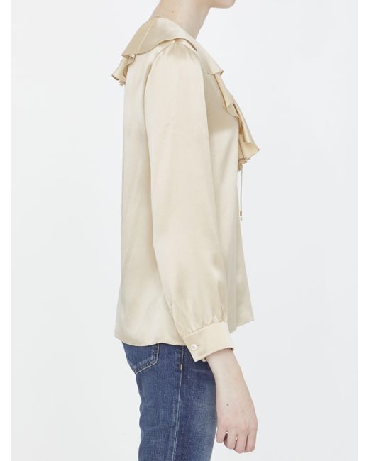Céline Natural Blouse With Jabot