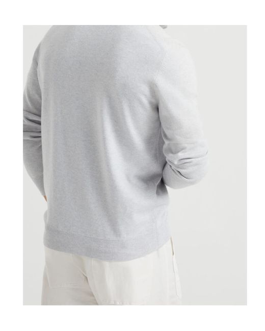 Brunello Cucinelli Gray Cashmere Sweater for men