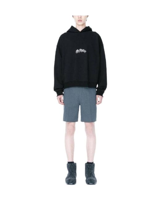 we11done Blue Logo Long-Sleeved Sweater for men
