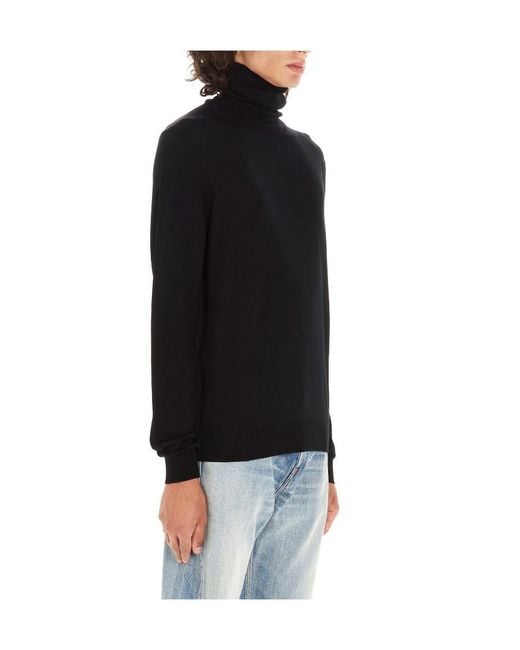 Balenciaga Black Logo Knitted Pullover for men