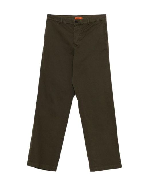 Barena Green Button And Zipper Casual Pants for men