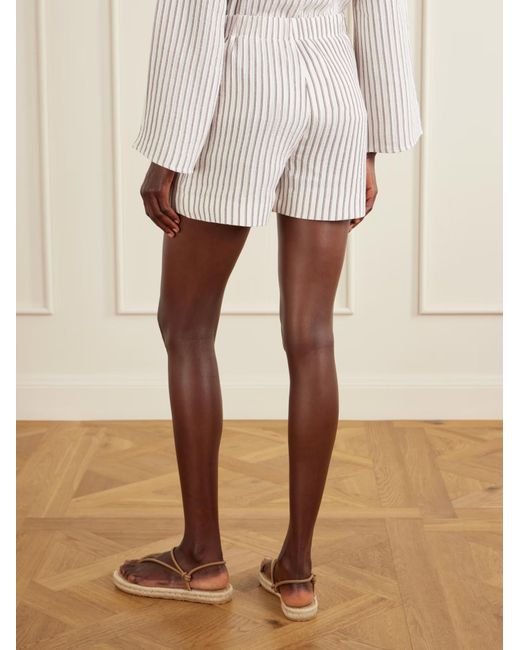 TOVE White Striped Shorts