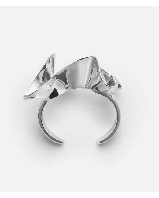 Bottega Veneta White Anemone Cuff Bracelet