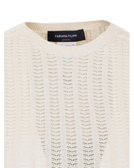 Fabiana Filippi White Knitted Jumper