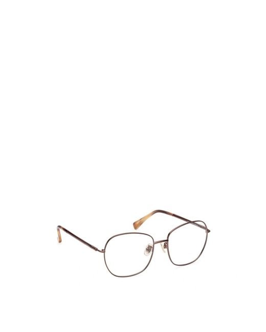 Max Mara White Irregular Frame Glasses