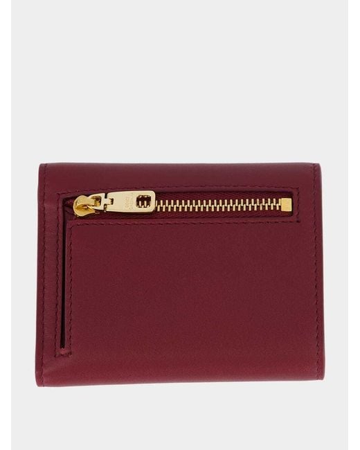 Dolce & Gabbana Red Logo Plaque Wallet