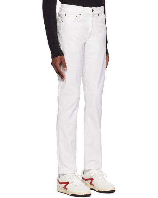 Rag & Bone White Belt-Loop Jeans for men