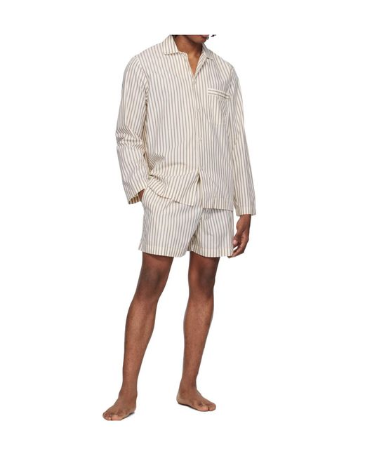 Tekla Multicolor Striped Sleep Shorts for men