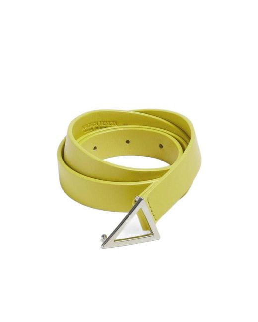 Bottega Veneta Yellow Triangular Needle Buckle Belt for men