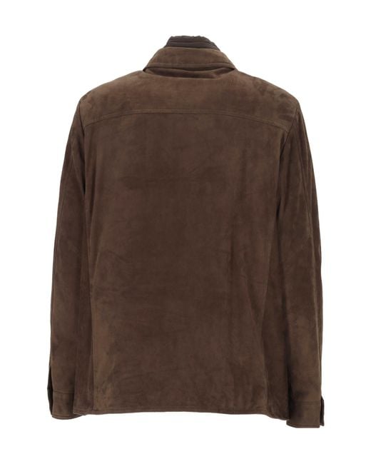 Moorer Brown Long Sleeved Jacket for men