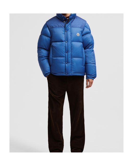 Moncler Blue Verone Reversible Short Puffer Jacket for men