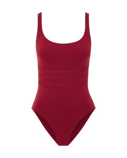 Eres Red Asia Scoop-Neck Swimsuit