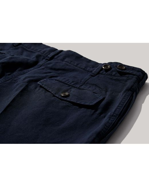 Drake's Blue Belt Loop Casual Pants for men