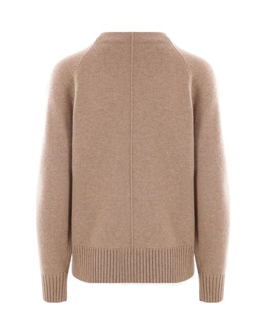Max Mara Brown Crewneck Long-Sleeved Jumper