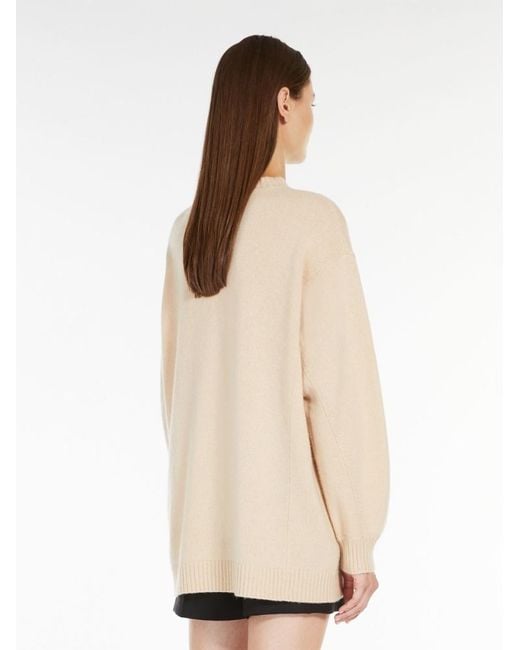 Max Mara Natural Long-Sleeved Knitted Sweater