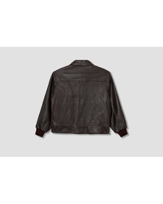 A.PRESSE Black A-1 Flight Leather Jacket for men