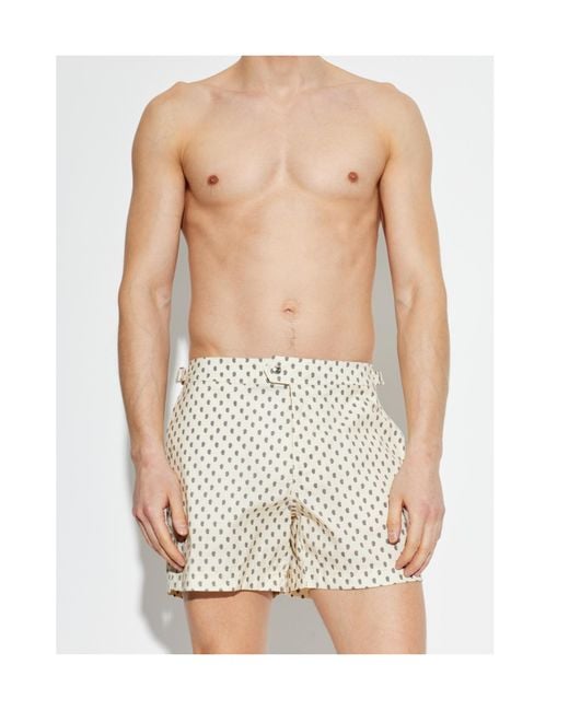 Tom Ford Natural Printed Swim Shorts for men