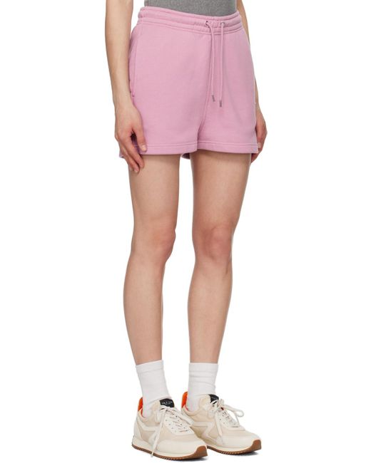 Maison Kitsuné Pink Maison Kitsuné Baby Fox Drawstring Shorts