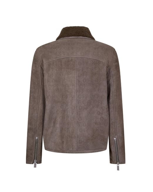 Off-White c/o Virgil Abloh Brown Shearl Blouson for men