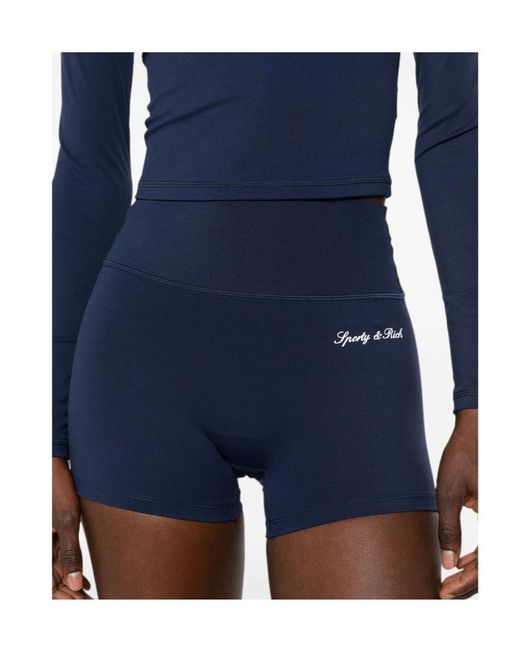 Sporty & Rich Blue Tight Shorts