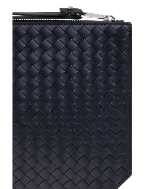 Bottega Veneta Blue Zippered Clutch for men