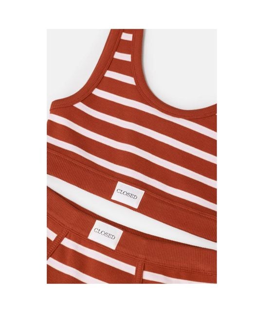 Closed Red Striped Bralette
